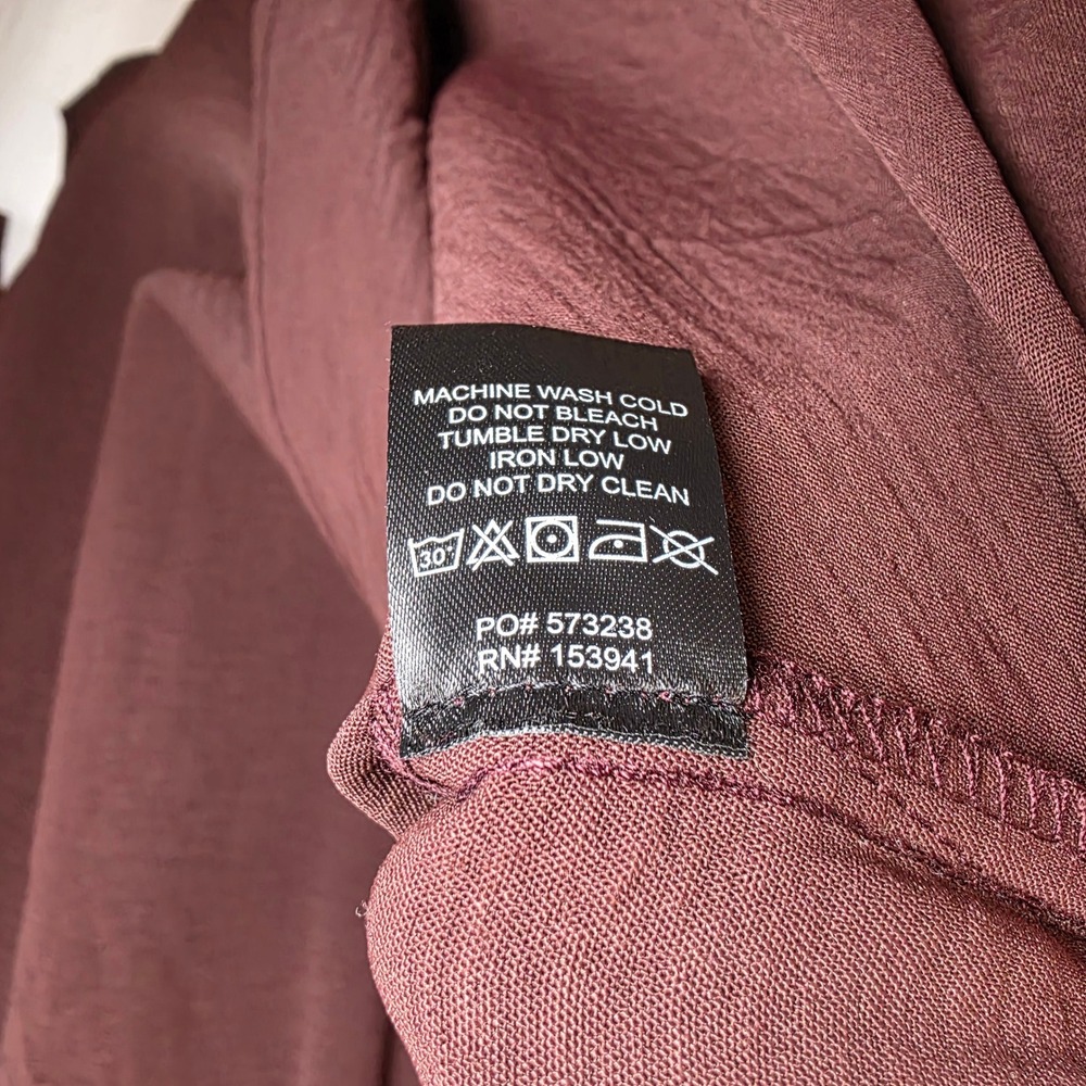 Fashion Nova Brown Textured Button Down‎ Long Sleeve Shirt 1X TT3231 SET - Picture 9 of 9
